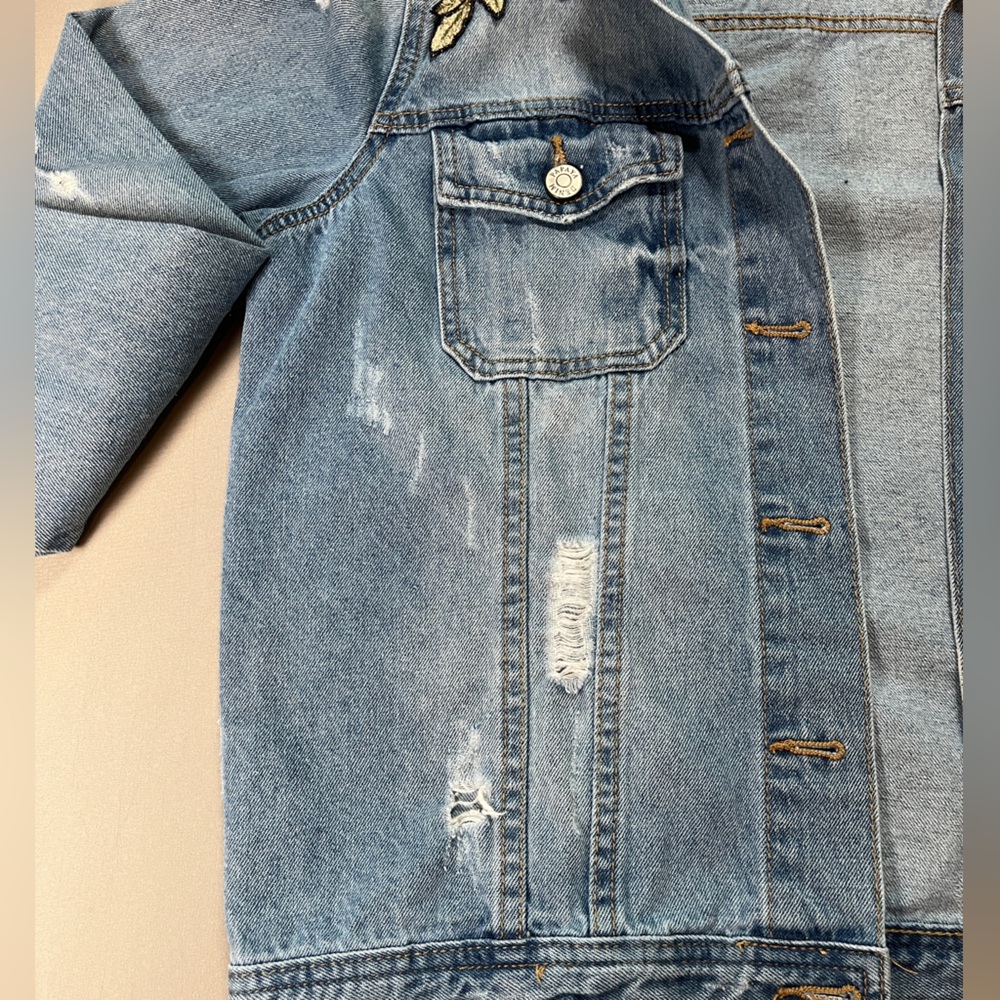Unique Patch Papaya Jean Jacket - image 6